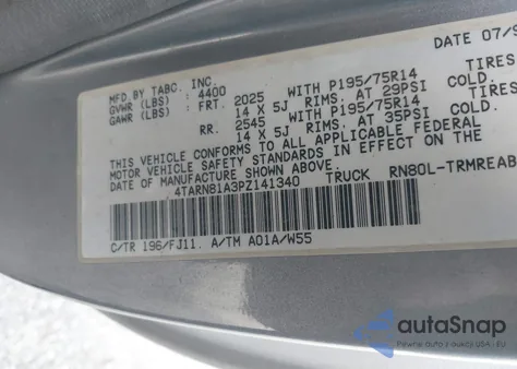 1993 Toyota Pickup 1/2 Ton Short Whlbase Stb z USA, uszkodzony, nr VIN 4TARN81A3PZ141340